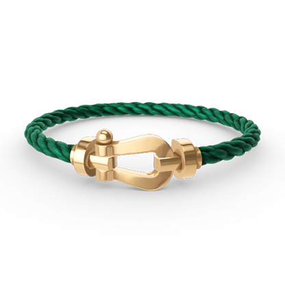 [⭐⭐JeweliWhal]FORCE LARGE HORSESHOE NO DIAMOND BRACELET GOLD
