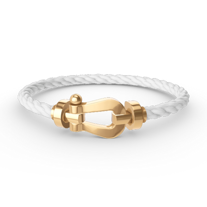 [⭐⭐JeweliWhal]FORCE LARGE HORSESHOE NO DIAMOND BRACELET GOLD