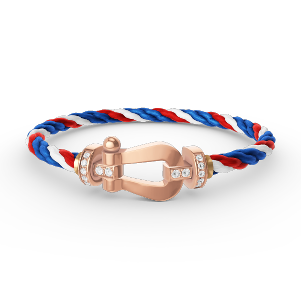 [⭐⭐JeweliWhal]FORCE LARGE HORSESHOE HALF DIAMOND BRACELET ROSE GOLD