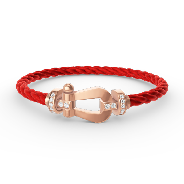 [⭐⭐JeweliWhal]FORCE LARGE HORSESHOE HALF DIAMOND BRACELET ROSE GOLD
