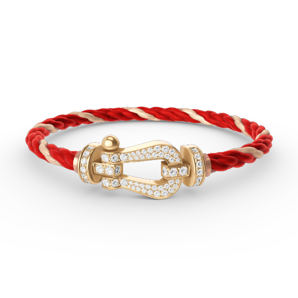 [⭐⭐JeweliWhal]FORCE LARGE HORSESHOE FULL DIAMOND BRACELET GOLD