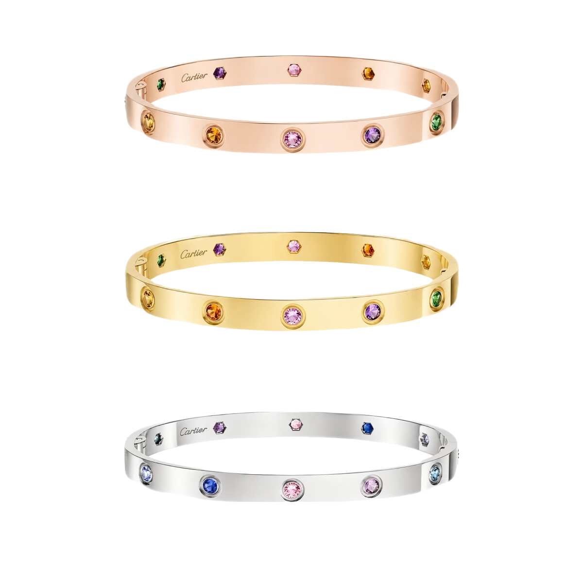 [⭐⭐JeweliWhal] 2026 RAINBOW LOVE BRACELET 6.1MM  10 DIAMONDS
