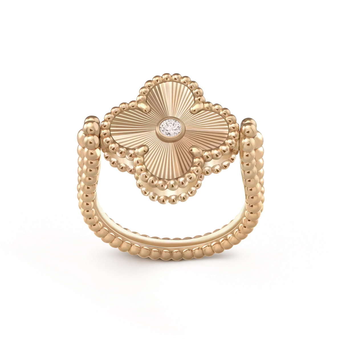 [⭐⭐JeweliWhal]CLOVER RIVERSIBLE ROSE GOLD RING