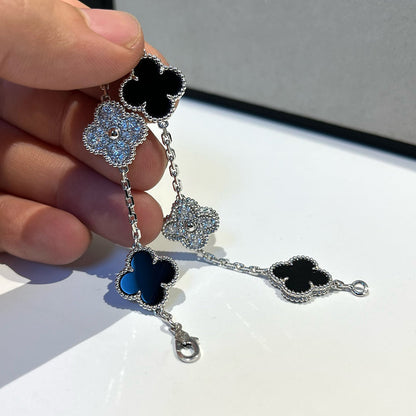 [⭐⭐JeweliWhal] CLOVER 5 MOTIF ONYXS BRACELET COLLECTION