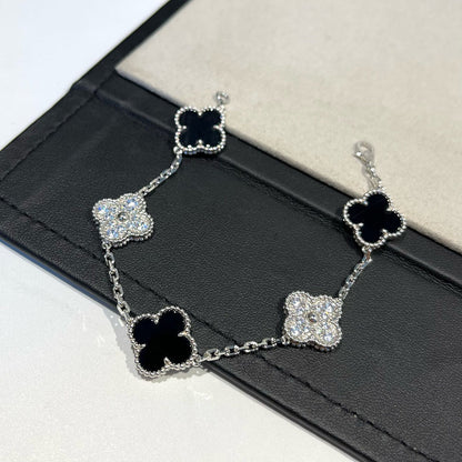 [⭐⭐JeweliWhal] CLOVER 5 MOTIF ONYXS BRACELET COLLECTION