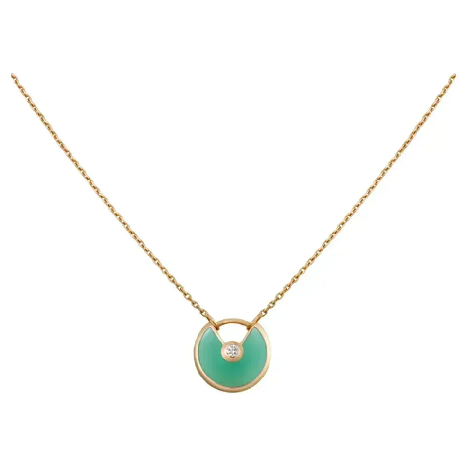 [⭐⭐JeweliWhal]AMULETTE GOLD MALACHITE NECKLACE
