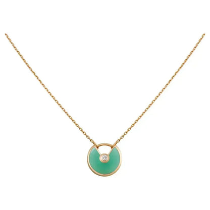 [⭐⭐JeweliWhal]AMULETTE GOLD MALACHITE NECKLACE