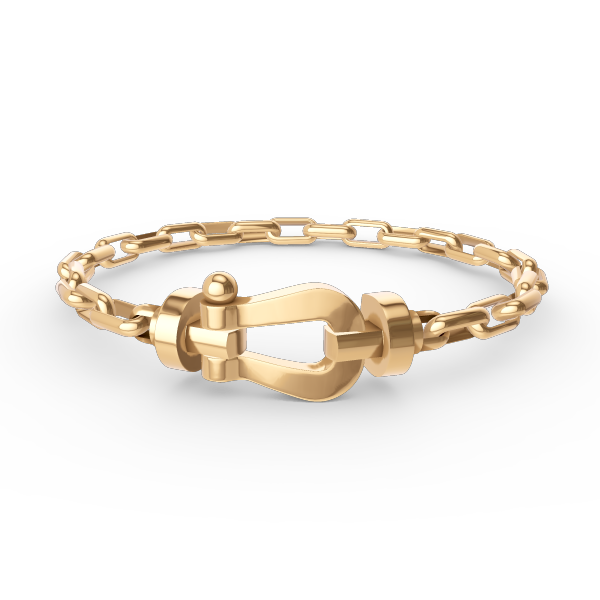 [⭐⭐JeweliWhal]FORCE LARGE HORSESHOE CLASP  METAL BRACELET