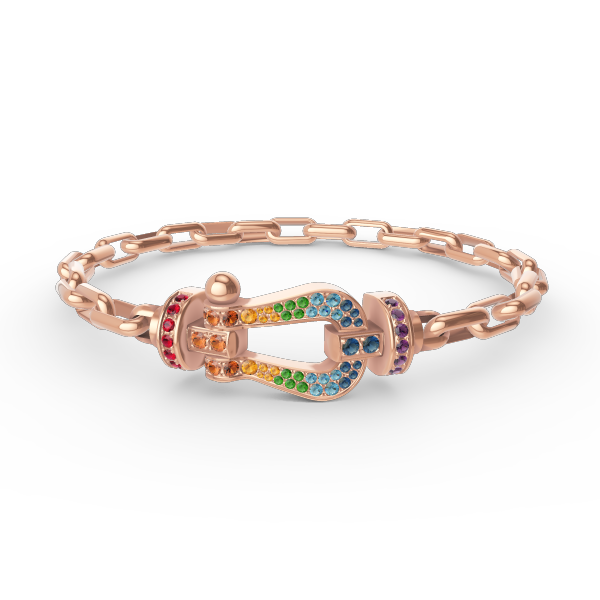 [⭐⭐JeweliWhal]FORCE LARGE HORSESHOE CLASP  METAL BRACELET