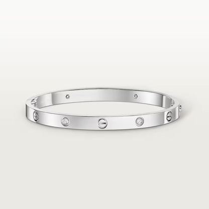 [⭐⭐JeweliWhal]LOVE BRACELET 4.8MM 4 DIAMONDS