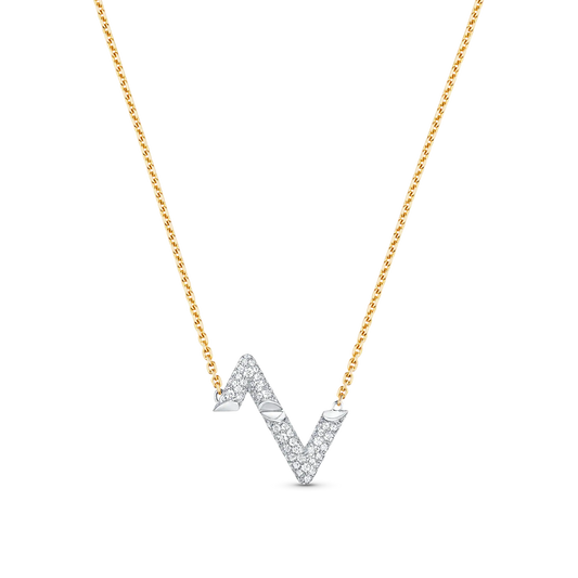 [⭐⭐JeweliWhal]VOLT SILVER DIAMOND PEDANT NECKLACE