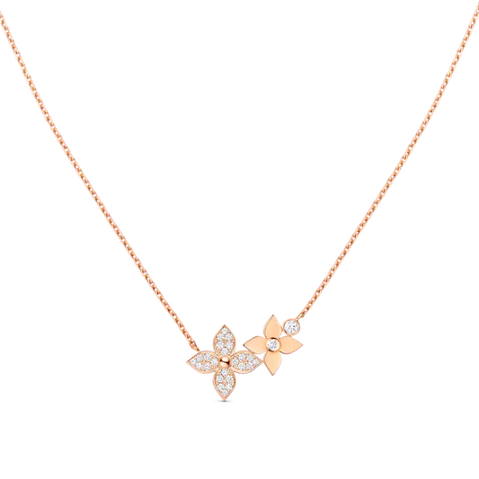 [⭐⭐JeweliWhal]STAR BLOSSOM NECKLACE PINK GOLD DIAMONDS