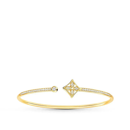 [⭐⭐JeweliWhal]IDYLLE GOLD OPEN BRACELET DIAMOND PAVED