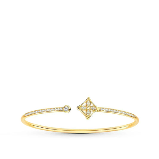 [⭐⭐JeweliWhal]IDYLLE GOLD OPEN BRACELET DIAMOND PAVED