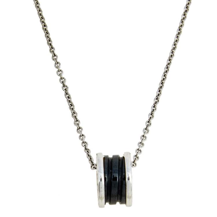 [⭐⭐JeweliWhal]ZERO 1 BLACK CERAMIC SILVER NECKLACE