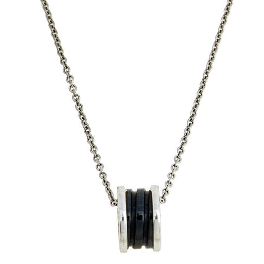 [⭐⭐JeweliWhal]ZERO 1 BLACK CERAMIC SILVER NECKLACE