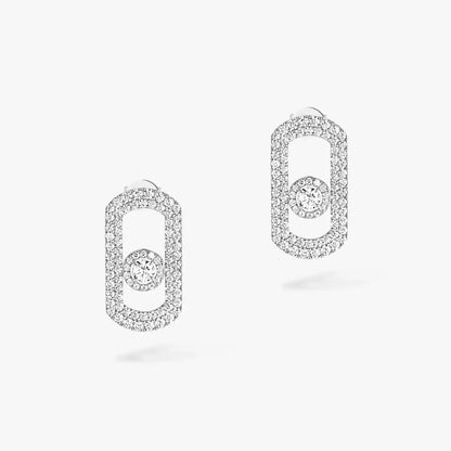 [⭐⭐JeweliWhal]So Move Pave_-Set Diamond Earrings in Silver