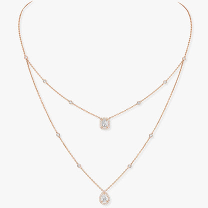 [⭐⭐JeweliWhal]MY TWIN 2 ROW DIAMOND NECKLACE