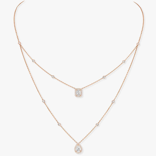 [⭐⭐JeweliWhal]MY TWIN 2 ROW DIAMOND NECKLACE