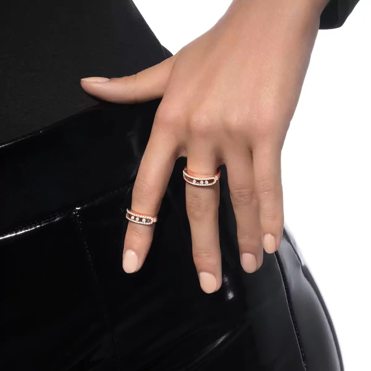[⭐⭐JeweliWhal] Baby Move Gold Diamond Pave_ Ring