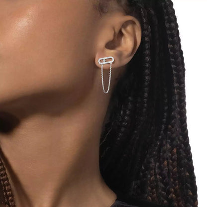 [⭐⭐JeweliWhal]Move Uno Diamond Earrings