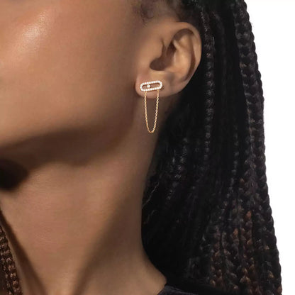 [⭐⭐JeweliWhal]Move Uno Diamond Earrings
