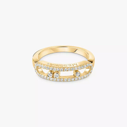 [⭐⭐JeweliWhal] Baby Move Gold Diamond Pave_ Ring