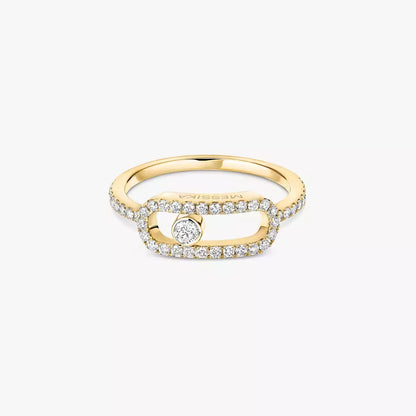 [⭐⭐JeweliWhal]Move Uno Diamond Ring in Gold