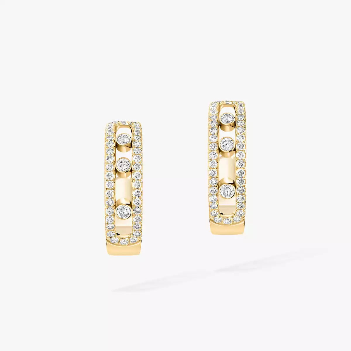 [⭐⭐JeweliWhal]Diamond Pave_ Hoop Earrings Move
