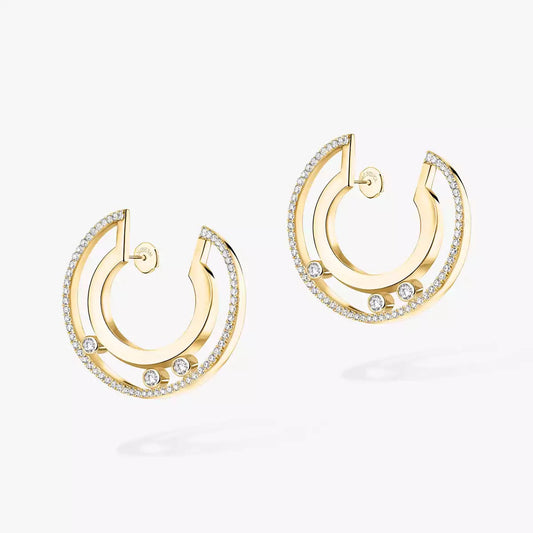 [⭐⭐JeweliWhal]Move Romane Small Diamond Hoop Earrings