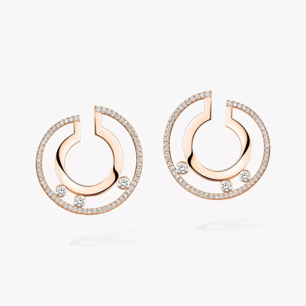 [⭐⭐JeweliWhal]Move Romane Small Diamond Hoop Earrings