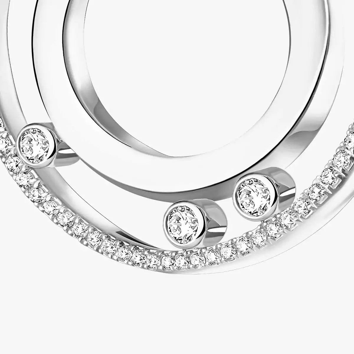[⭐⭐JeweliWhal]Move Romane Small Diamond Hoop Earrings
