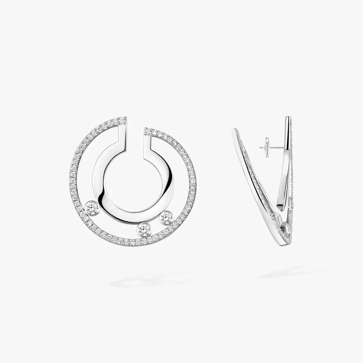 [⭐⭐JeweliWhal]Move Romane Small Diamond Hoop Earrings