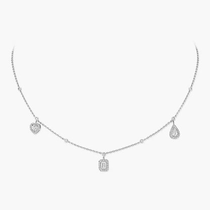 [⭐⭐JeweliWhal]My Twin Diamond Necklace in Silver