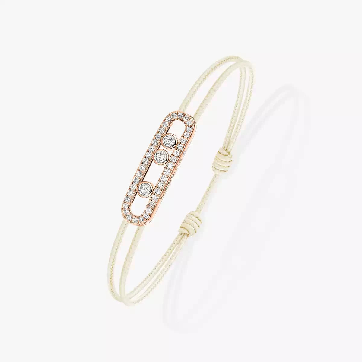 [⭐⭐JeweliWhal]メシカ Care(s) ピンクコード パヴェブレスレット