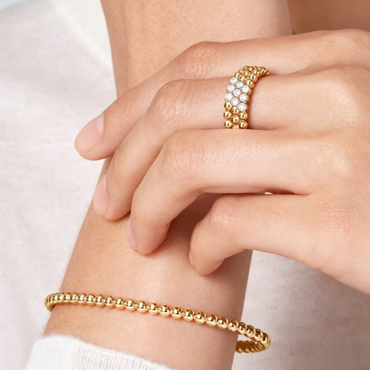 [⭐⭐JeweliWhal] THREE-ROW DIAMOND RING