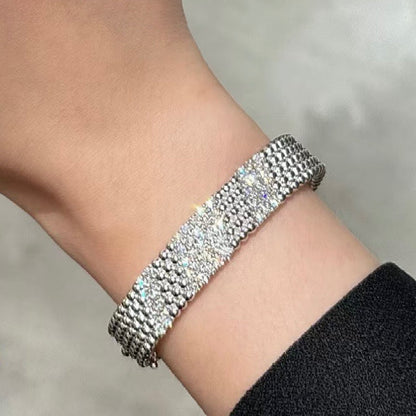 [⭐⭐JeweliWhal]  FIVE-ROW DIAMOND BRACELET