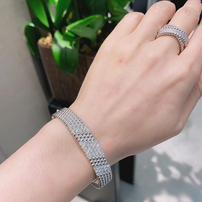 [⭐⭐JeweliWhal]  FIVE-ROW DIAMOND BRACELET