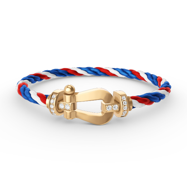 [⭐⭐JeweliWhal]FORCE LARGE HORSESHOE HALF DIAMOND BRACELET GOLD
