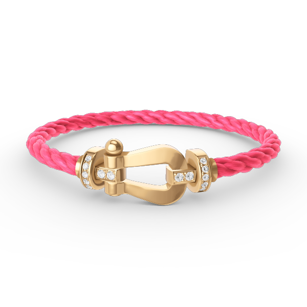 [⭐⭐JeweliWhal]FORCE LARGE HORSESHOE HALF DIAMOND BRACELET GOLD