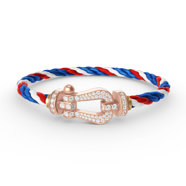 [⭐⭐JeweliWhal]FORCE LARGE HORSESHOE FULL DIAMOND BRACELET ROSE GOLD