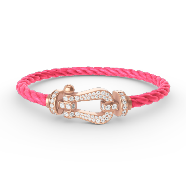 [⭐⭐JeweliWhal]FORCE LARGE HORSESHOE FULL DIAMOND BRACELET ROSE GOLD