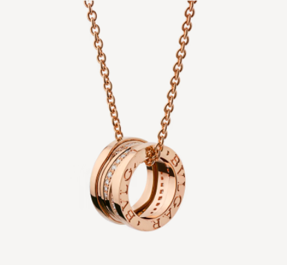 [⭐⭐JeweliWhal]ZERO 1 PINK GOLD DIAMOND NECKLACE