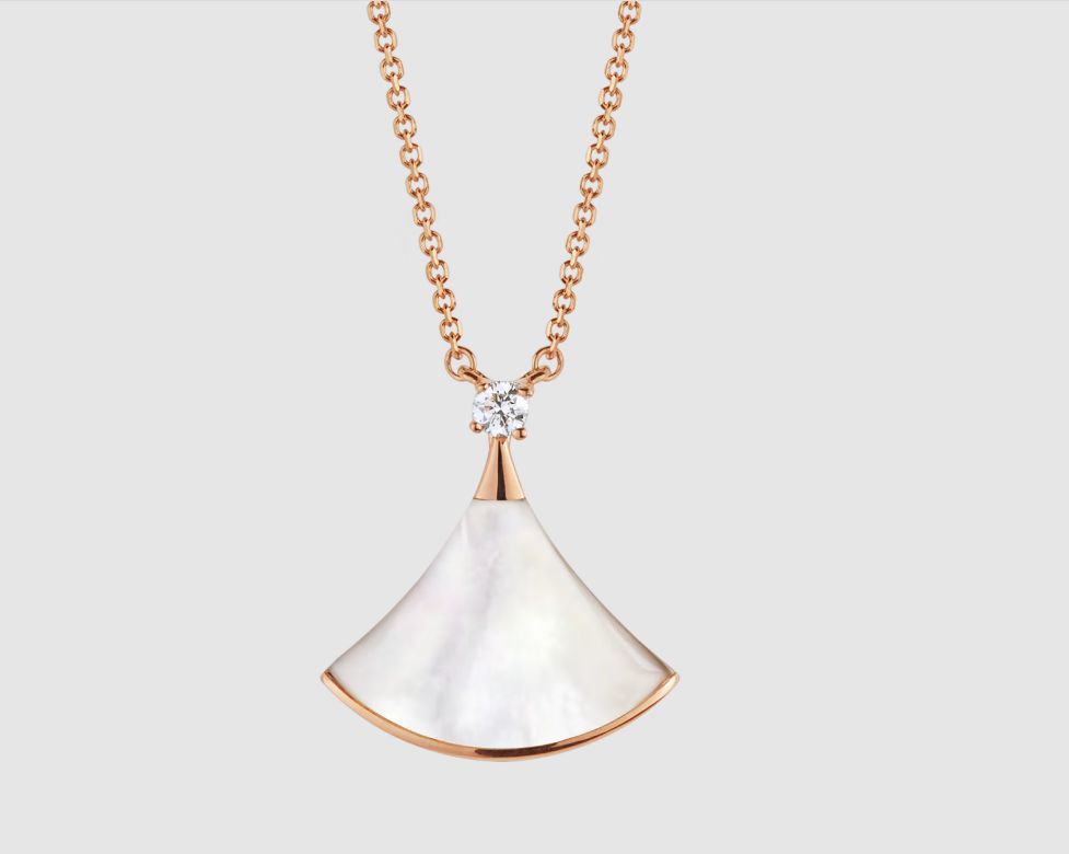 [⭐⭐JeweliWhal]DREAM NECKLACE WHITE MOP PINK GOLD 1 DIAMOND