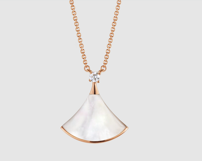 [⭐⭐JeweliWhal]DREAM NECKLACE WHITE MOP PINK GOLD 1 DIAMOND