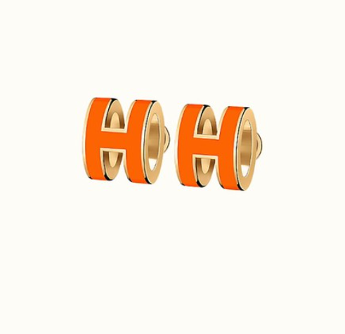 [⭐⭐JeweliWhal]MINI POP H EARRINGS ORANGE