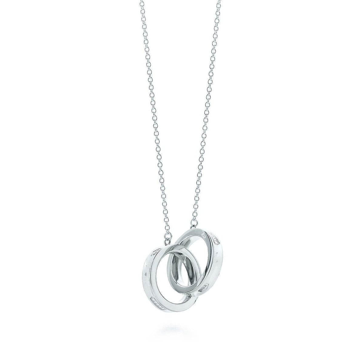 [⭐JeweliWhal]INTERLOCKING CIRCLES PENDANT SILVER SMALL NECKLACE