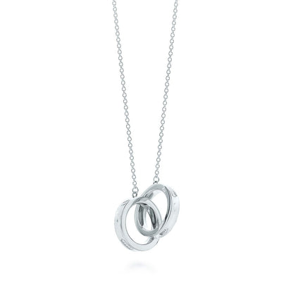 [⭐JeweliWhal]INTERLOCKING CIRCLES PENDANT SILVER SMALL NECKLACE