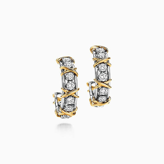 [⭐JeweliWhal]SCHLUMBERGER GOLD DIAMOND EARRINGS