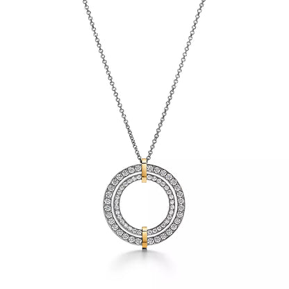[⭐JeweliWhal]EDGE DIAMOND GOLD SILVER NECKLACE